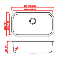 MSI 18G 3218 Sinks — surface detail in natural tonality heavy-gauge undermount single-bowl kitchen sink