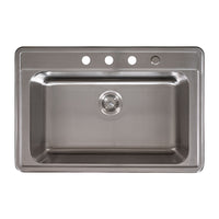 MSI 18G 3322 Sinks — surface detail in natural tonality heavy-gauge undermount single-bowl kitchen sink