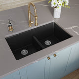 MSI Black Quartz Double Bowl 50/50-3319 Sinks