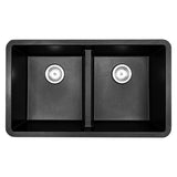 MSI Black Quartz Double Bowl 50/50-3319 Sinks