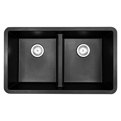 MSI Black Quartz Double Bowl 50/50-3319 Sinks