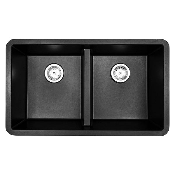MSI Black Quartz Double Bowl 50/50-3319 Sinks