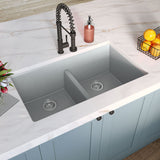 MSI Gray Quartz Double Bowl 50/50-3319 Sinks