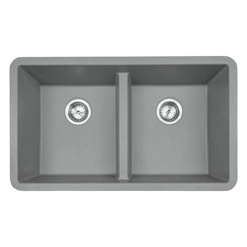 MSI Gray Quartz Double Bowl 50/50-3319 Sinks