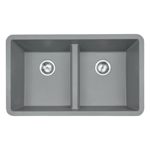 MSI Gray Quartz Double Bowl 50/50-3319 Sinks
