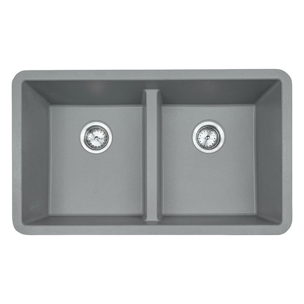 MSI Gray Quartz Double Bowl 50/50-3319 Sinks