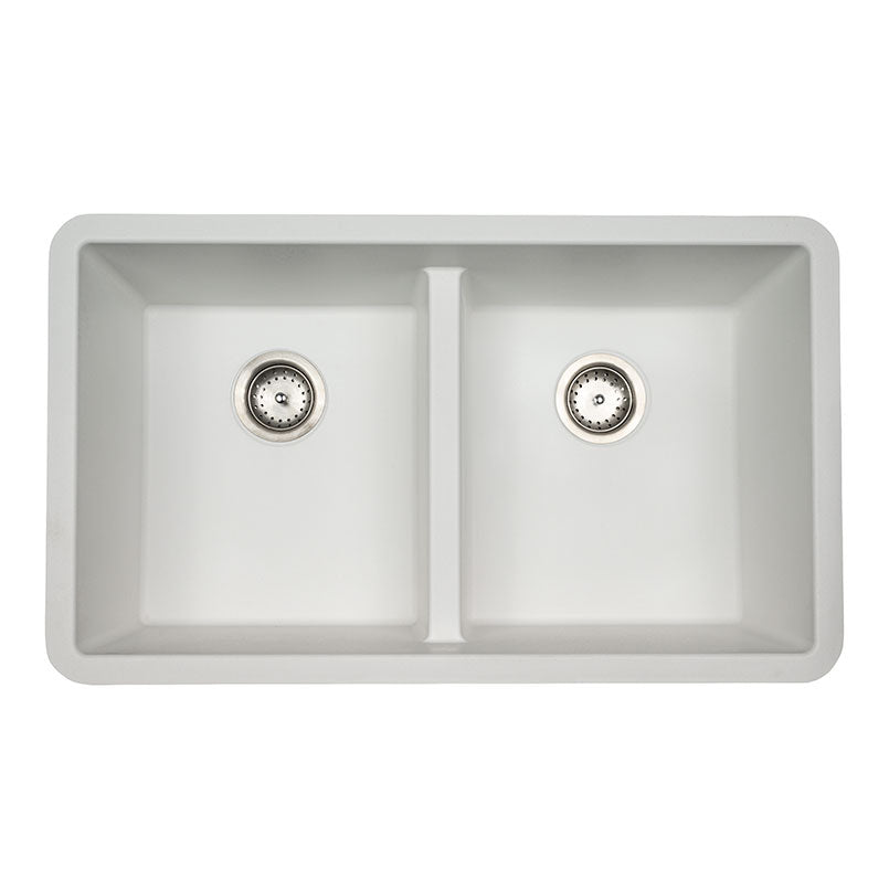 MSI White Quartz Double Bowl 50/50-3319 Sinks