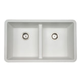 MSI White Quartz Double Bowl 50/50-3319 Sinks