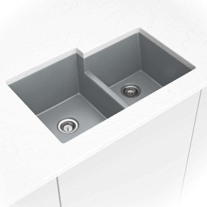 Gray Quartz Double Bowl 60/40 – 3221