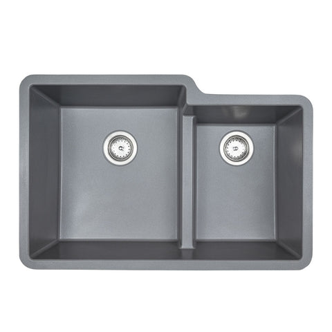 MSI Gray Quartz Double Bowl 60/40-3221 Sinks