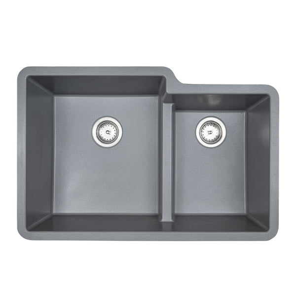 MSI Gray Quartz Double Bowl 60/40-3221 Sinks