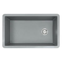 MSI Gray Quartz Single Bowl 3119 Sinks — Single-Bowl Kitchen Sink in gray tonality