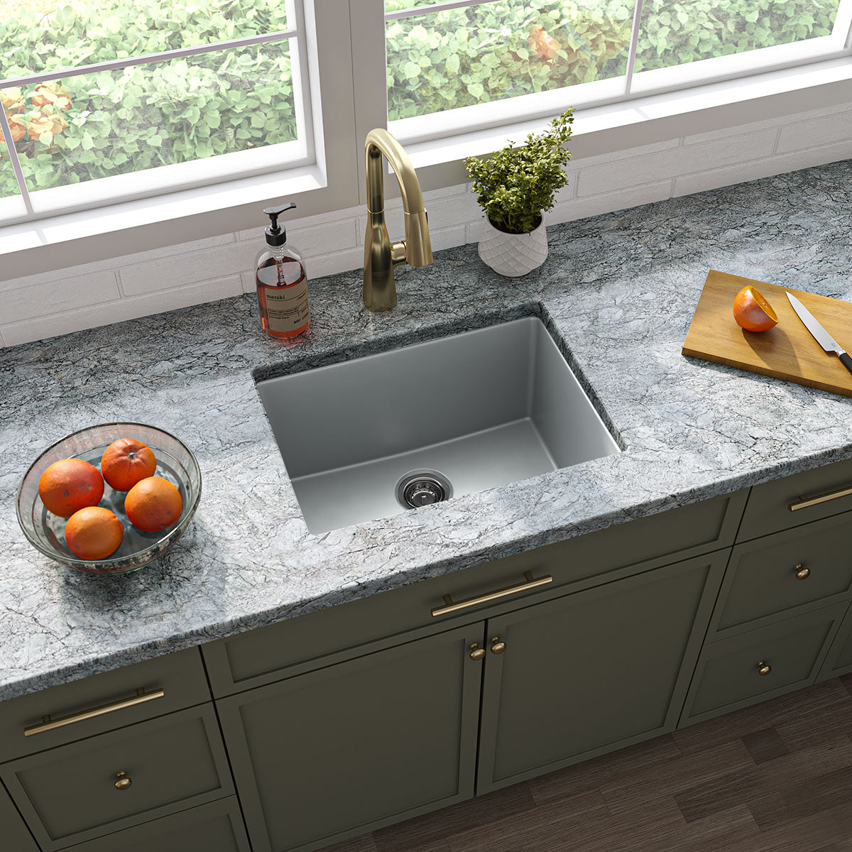 Gray Quartz Single Bowl – 2418