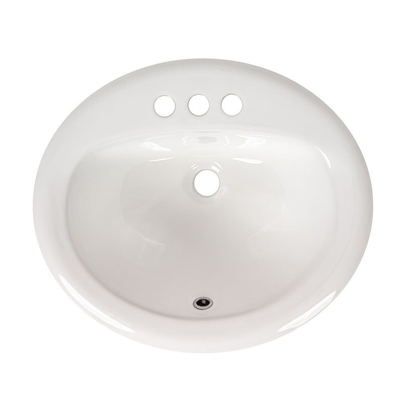 Overmount White Oval Porcelain - 2118