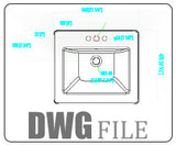 MSI Overmount White Rectangle 2118 Sinks