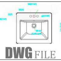MSI Overmount White Rectangle 2118 Sinks — surface detail in white tonality
