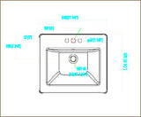 MSI Overmount White Rectangle 2118 Sinks