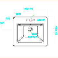 MSI Overmount White Rectangle 2118 Sinks — surface detail in white tonality