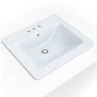 MSI Overmount White Rectangle 2118 Sinks — surface detail in white tonality