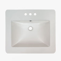 MSI Overmount White Rectangle 2118 Sinks — surface detail in white tonality