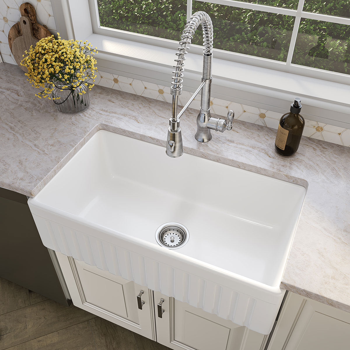 Fireclay Farmhouse White Single Bowl – 3318