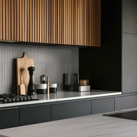 MSI Piano Sinfonia Ceniza Fluted Tile — surface detail in natural tonality