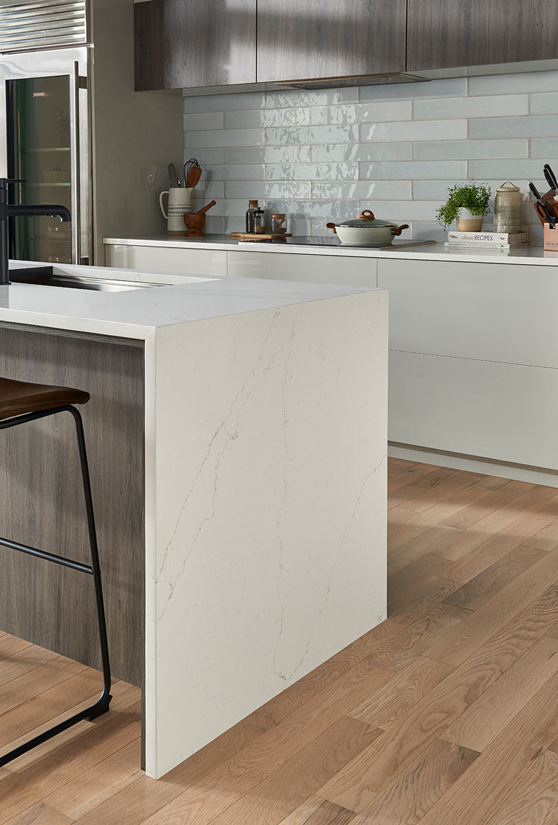 MSI Renzo Sky Ceramic Wall Tile 3x12 — surface detail in natural tonality