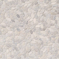 MSI Sliced Ash Pebbles Mosaic — Pebble Mosaic Tile tumbled mesh-mounted for shower and spa walls