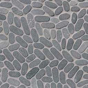 Sliced Coal Pebbles Mosaic