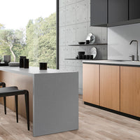 MSI Smoked Pearl Quartz — surface detail in pearl tonality factory-finished eased edge ready for install