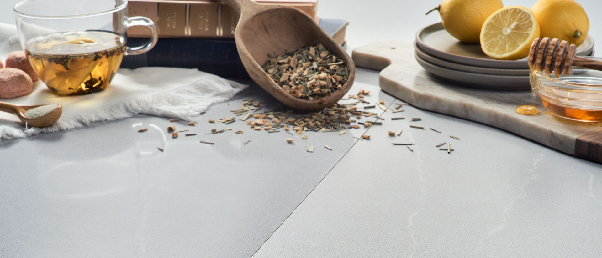 MSI Soapstone Mist — surface detail in natural tonality engineered slab for kitchen and feature install
