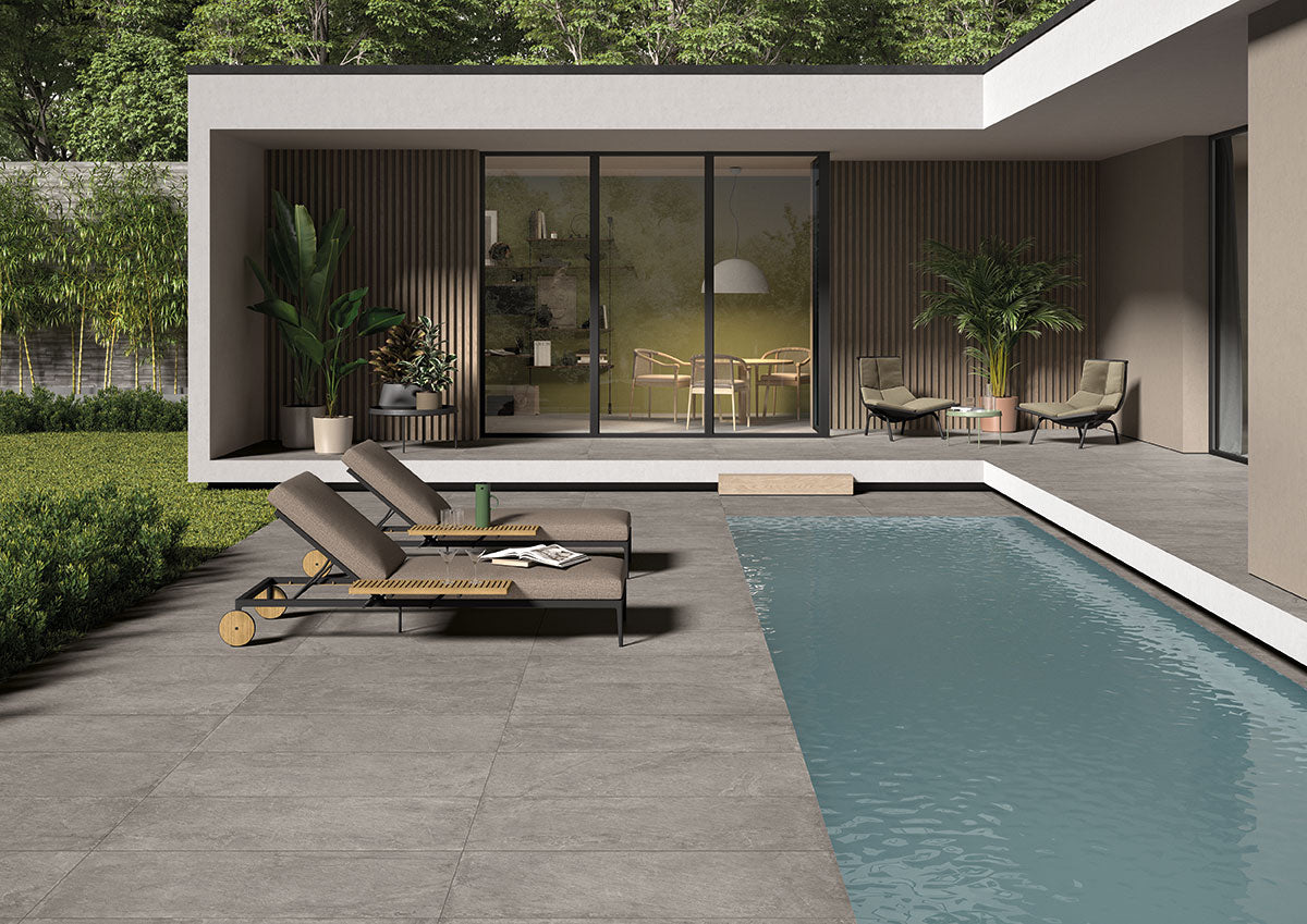 MSI Soreno Grigio Porcelain Paver — surface detail in natural tonality