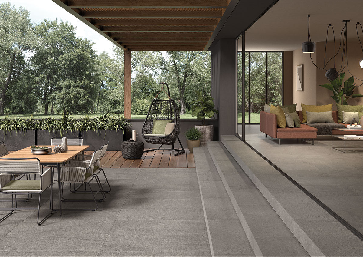 MSI Soreno Grigio Porcelain Paver — surface detail in natural tonality