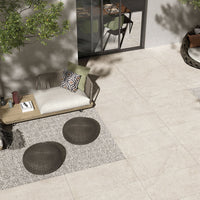 MSI Soreno Ivory Porcelain Paver — surface detail in ivory tonality