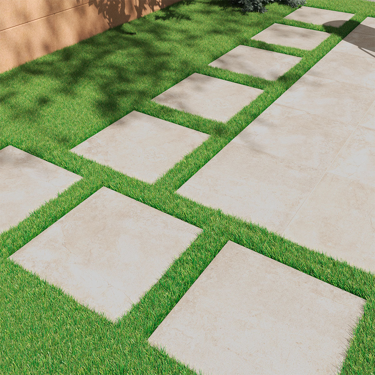 MSI Soreno Ivory Porcelain Paver — surface detail in ivory tonality