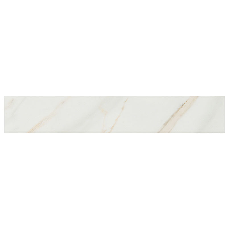 MSI Pietra Calacatta 3X18 Bullnose — Tile Trim finishing trim piece color-matched to parent series