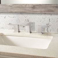 MSI Statuario Celano Hexagon Mosaic Tile — surface detail in natural tonality