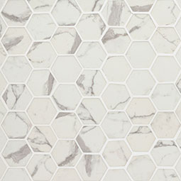 Statuario Celano Hexagon Mosaic Tile