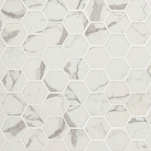 MSI Statuario Celano Hexagon Mosaic Tile