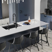 MSI Stellar White Quartz — surface detail in white tonality factory-finished eased edge ready for install