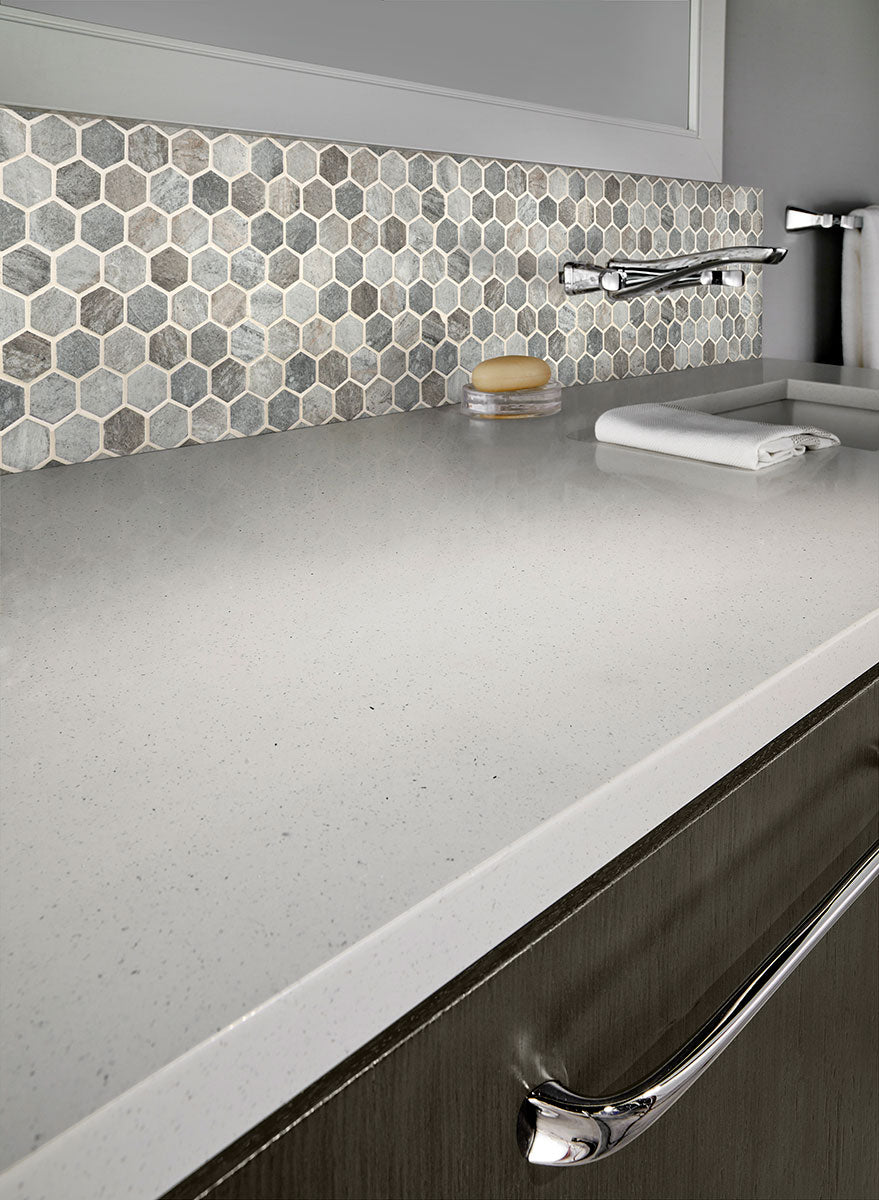 MSI Stonella Hexagon Mosaic Tile — surface detail in natural tonality