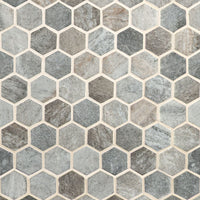 MSI Stonella Hexagon Mosaic Tile — Glass Mosaic Tile mesh-mounted for designer installs