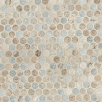 MSI Stonella Penny Round 6mm — Glass Mosaic Tile mesh-mounted for designer installs