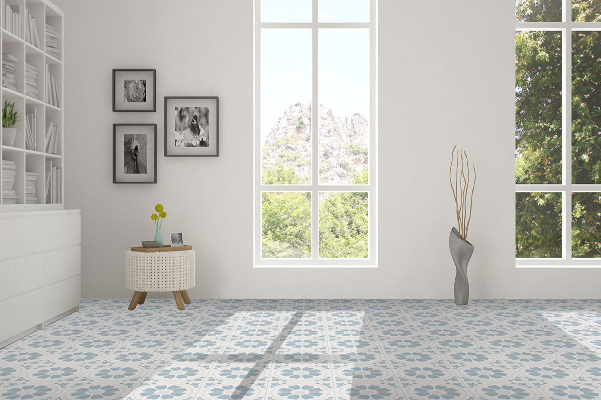 MSI Kenzzi Tamensa Encaustic Tile — surface detail in natural tonality
