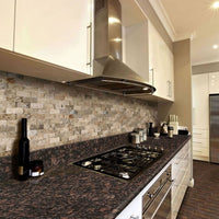 MSI Tan Brown — surface detail in brown tonality quarried slab for kitchen and counter install
