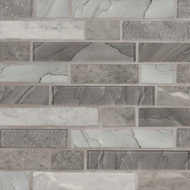 MSI Tarvos Interlocking Tile — Glass Mosaic Tile mesh-mounted for designer installs
