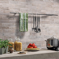 MSI Brickstone Taupe 2x10 Brick Tile — surface detail in taupe tonality