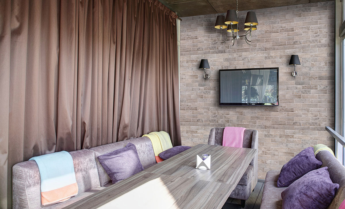 MSI Brickstone Taupe 2x10 Brick Tile — surface detail in taupe tonality