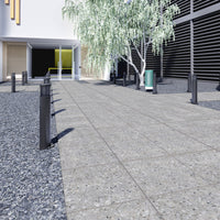 MSI Terrazo Gris Porcelain Paver — surface detail in natural tonality