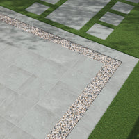 MSI Terrazo Gris Porcelain Paver — surface detail in natural tonality